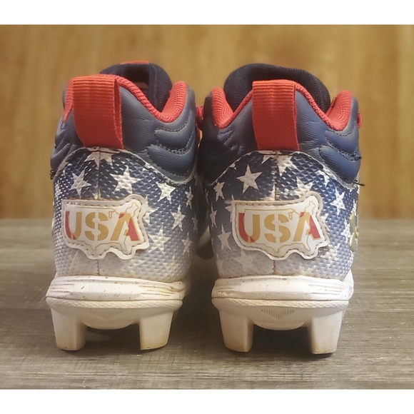 Under Armour Spotlight Franchise USA Football Cleats Youth Size 1Y - Picture 4 of 11